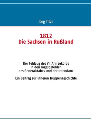 cover image of 1812--Die Sachsen in Rußland